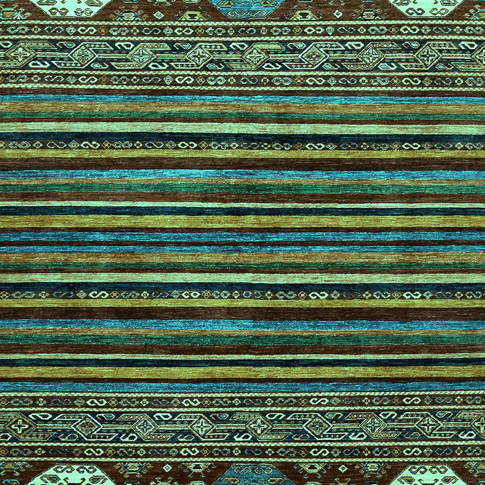Machine Washable Abstract Turquoise Modern Area Rugs, wshabs553turq