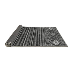 Sideview of Abstract Gray Modern Rug, abs553gry