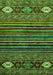 Machine Washable Abstract Green Modern Area Rugs, wshabs553grn