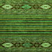 Square Abstract Green Modern Rug, abs553grn