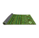 Sideview of Abstract Green Modern Rug, abs553grn