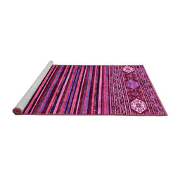 Sideview of Machine Washable Abstract Pink Modern Rug, wshabs553pnk