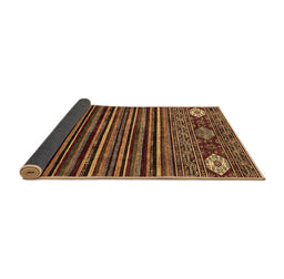 Sideview of Abstract Brown Modern Rug, abs553brn