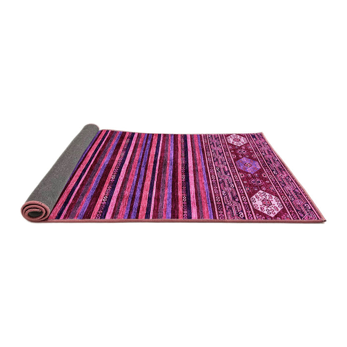 Sideview of Abstract Pink Modern Rug, abs553pnk