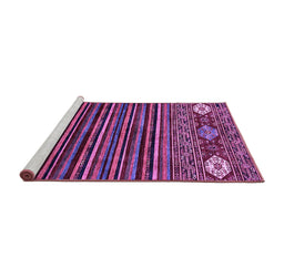 Sideview of Machine Washable Abstract Purple Modern Area Rugs, wshabs553pur
