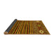 Sideview of Abstract Yellow Modern Rug, abs553yw