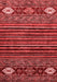 Abstract Red Modern Area Rugs