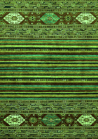 Abstract Green Modern Rug, abs553grn