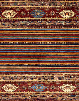 Abstract Dark Red Modern Rug, abs553