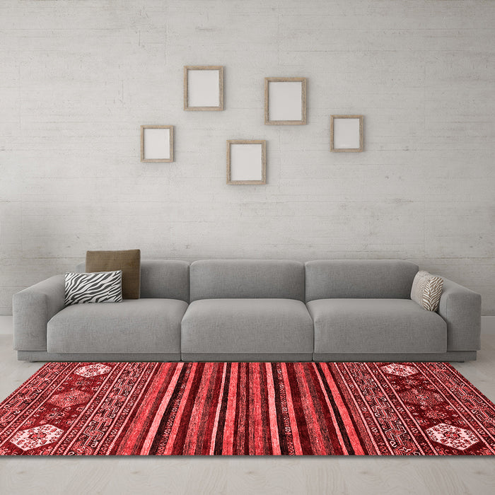 Modern Red Washable Rugs