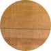 Round Abstract Orange Modern Rug, abs5540