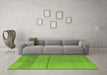 Machine Washable Abstract Green Modern Area Rugs in a Living Room,, wshabs5540grn