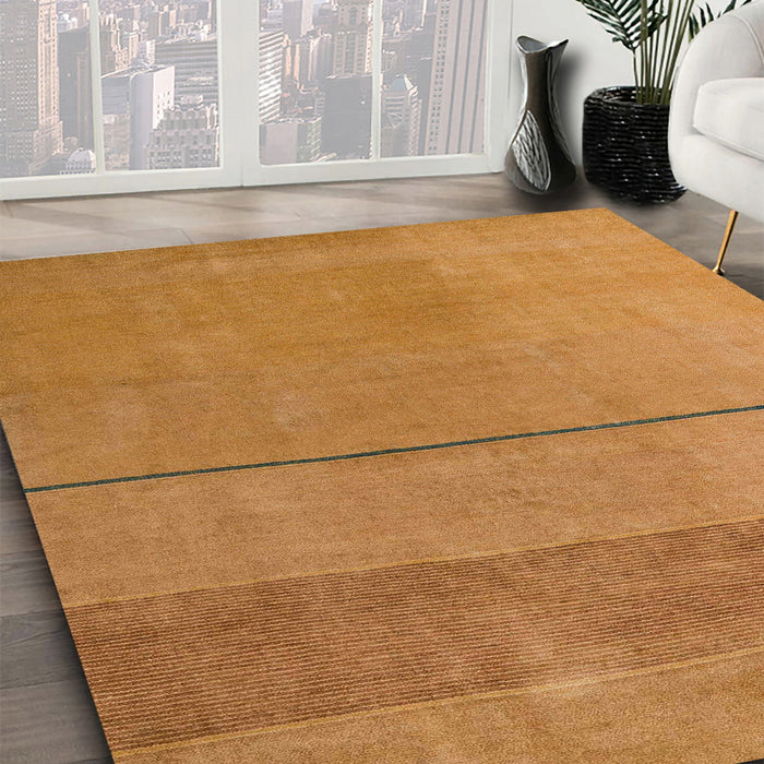 Abstract Orange Modern Rug in Family Room, abs5540