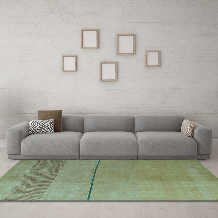 Machine Washable Abstract Light Blue Modern Rug in a Living Room, wshabs5540lblu