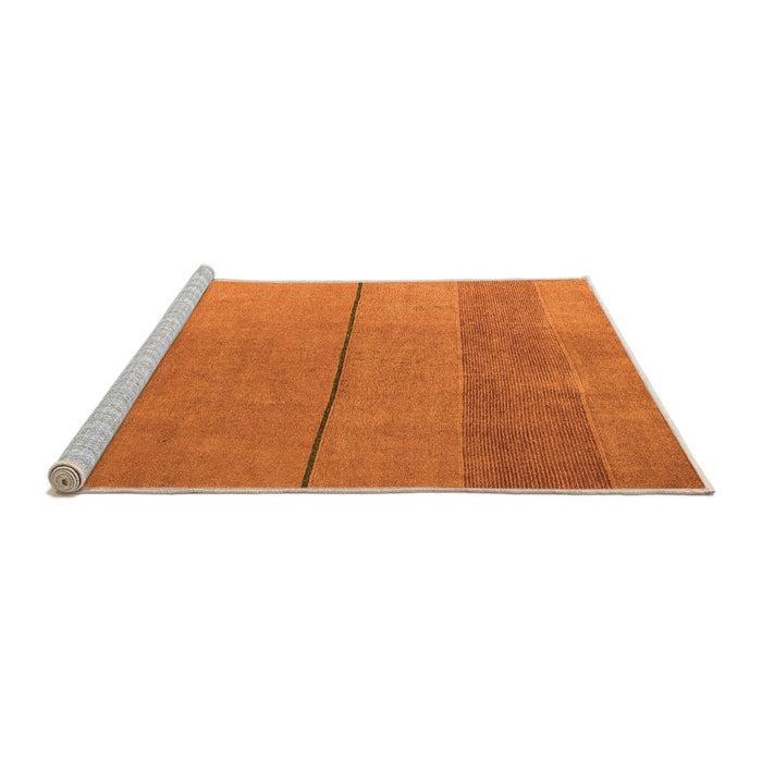 Sideview of Machine Washable Abstract Orange Modern Area Rugs, wshabs5540org