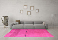 Machine Washable Abstract Pink Modern Rug, wshabs5540pnk