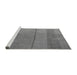 Sideview of Machine Washable Abstract Gray Modern Rug, wshabs5540gry