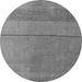 Round Abstract Gray Modern Rug, abs5540gry