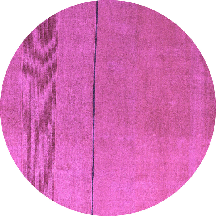 Round Machine Washable Abstract Purple Modern Area Rugs, wshabs5540pur