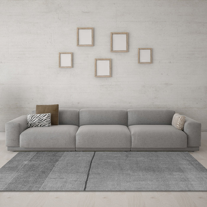 Machine Washable Abstract Gray Modern Rug in a Living Room,, wshabs5540gry
