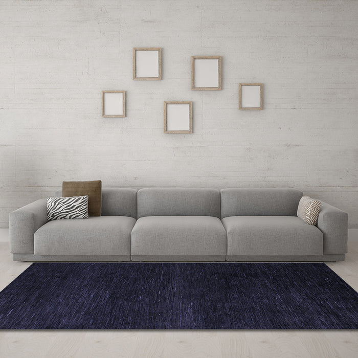 Machine Washable Abstract Blue Modern Rug in a Living Room, wshabs5541blu