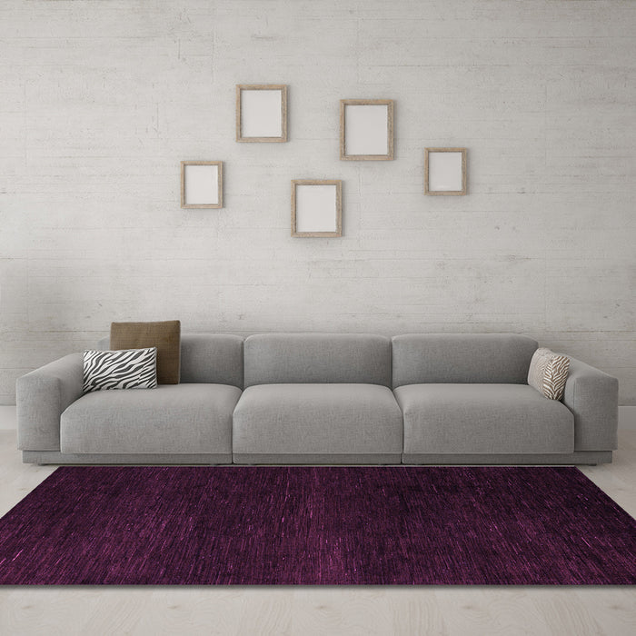Machine Washable Abstract Purple Modern Area Rugs in a Living Room, wshabs5541pur
