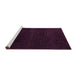 Sideview of Machine Washable Abstract Purple Modern Area Rugs, wshabs5541pur