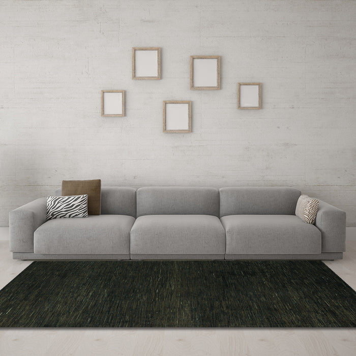 Machine Washable Abstract Light Blue Modern Rug in a Living Room, wshabs5541lblu