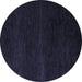 Round Abstract Blue Modern Rug, abs5541blu