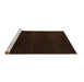 Sideview of Machine Washable Abstract Brown Modern Rug, wshabs5541brn