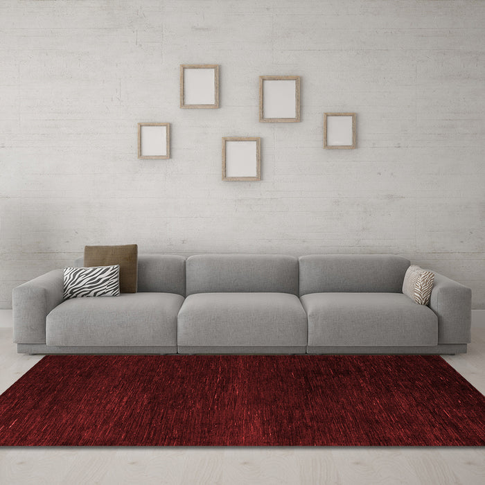 Modern Red Washable Rugs