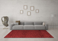 Machine Washable Abstract Red Modern Rug, wshabs5542red