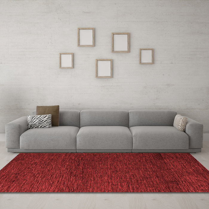 Modern Red Washable Rugs