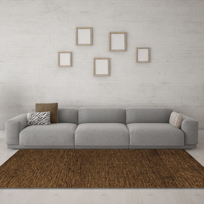 Machine Washable Abstract Brown Modern Rug in a Living Room,, wshabs5542brn
