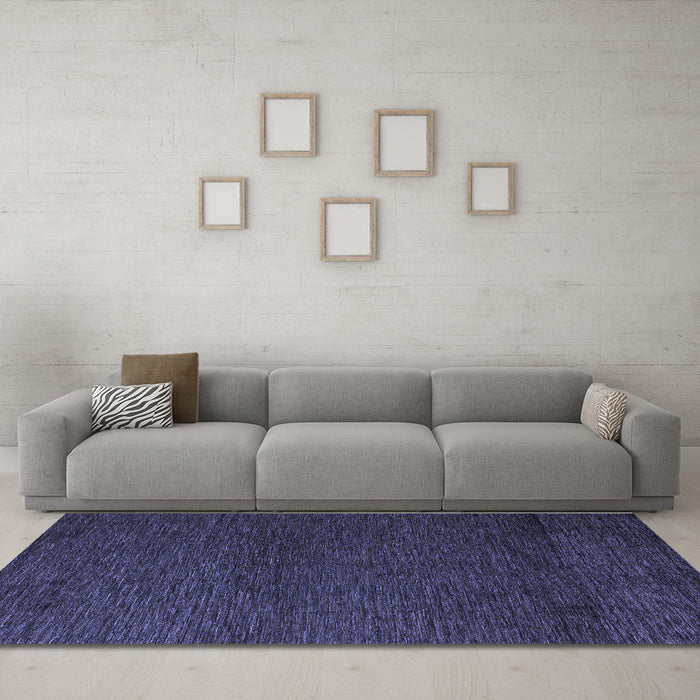 Machine Washable Abstract Blue Modern Rug in a Living Room, wshabs5542blu