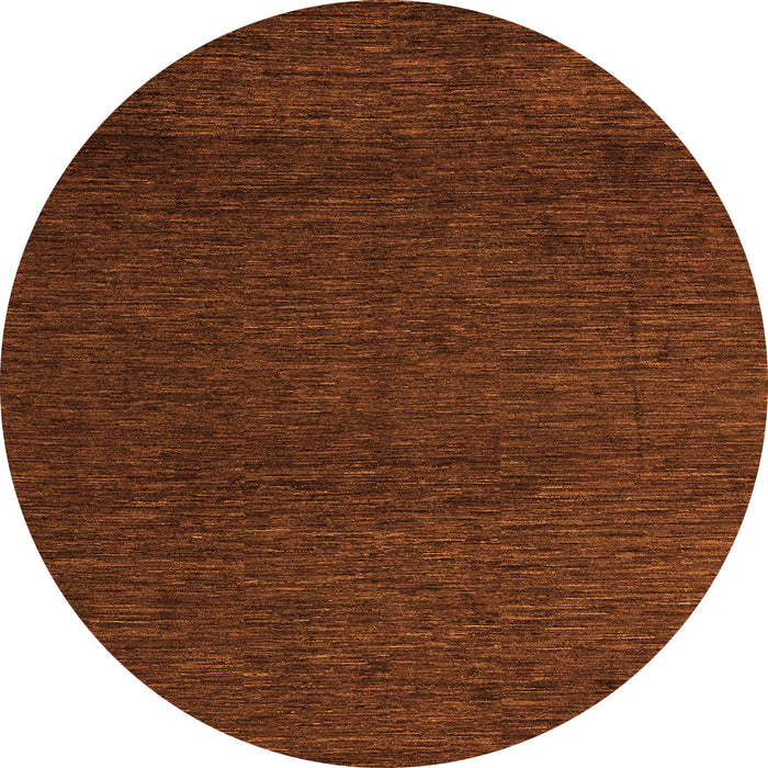 Round Abstract Orange Modern Rug, abs5542org