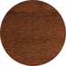 Round Abstract Orange Modern Rug, abs5542org