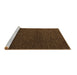 Sideview of Machine Washable Abstract Brown Modern Rug, wshabs5542brn