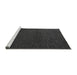 Sideview of Machine Washable Abstract Gray Modern Rug, wshabs5542gry