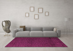 Machine Washable Abstract Pink Modern Rug in a Living Room, wshabs5542pnk