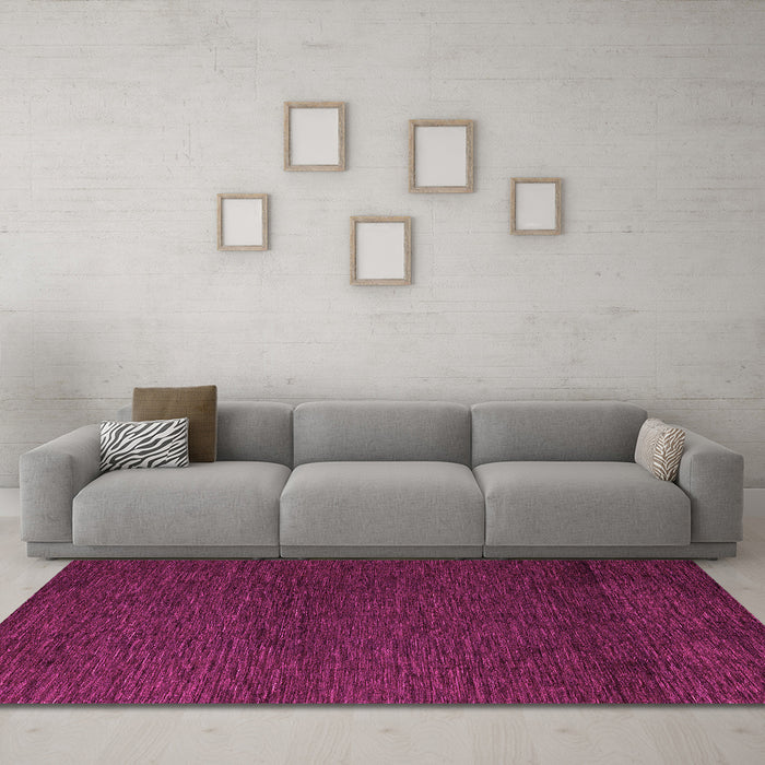 Machine Washable Abstract Pink Modern Rug in a Living Room, wshabs5542pnk