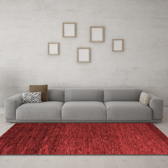 Modern Red Washable Rugs