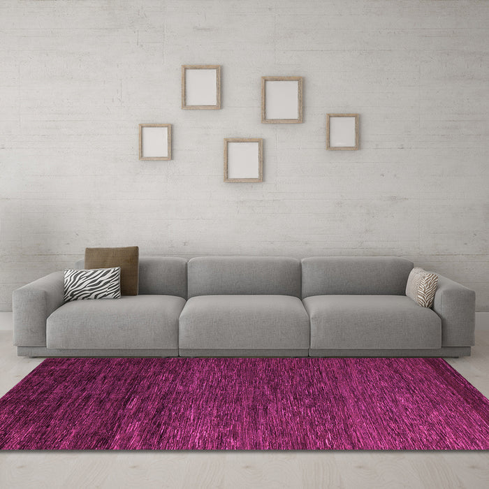 Machine Washable Abstract Pink Modern Rug in a Living Room, wshabs5543pnk