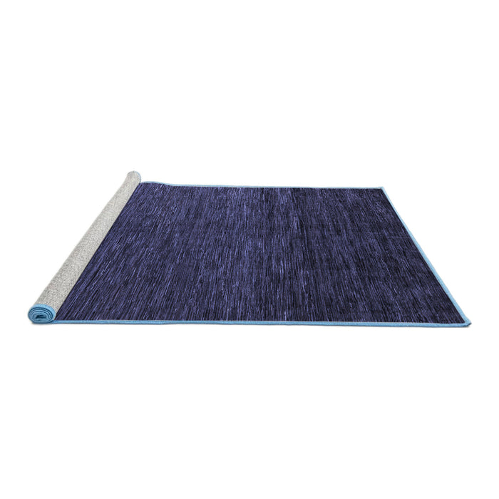 Sideview of Machine Washable Abstract Blue Modern Rug, wshabs5543blu