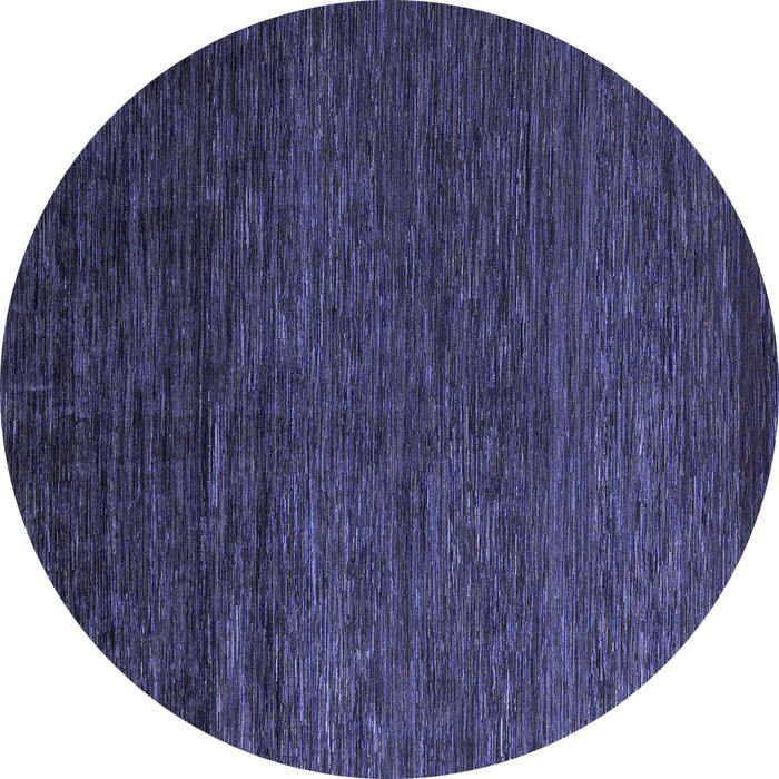 Round Abstract Blue Modern Rug, abs5543blu