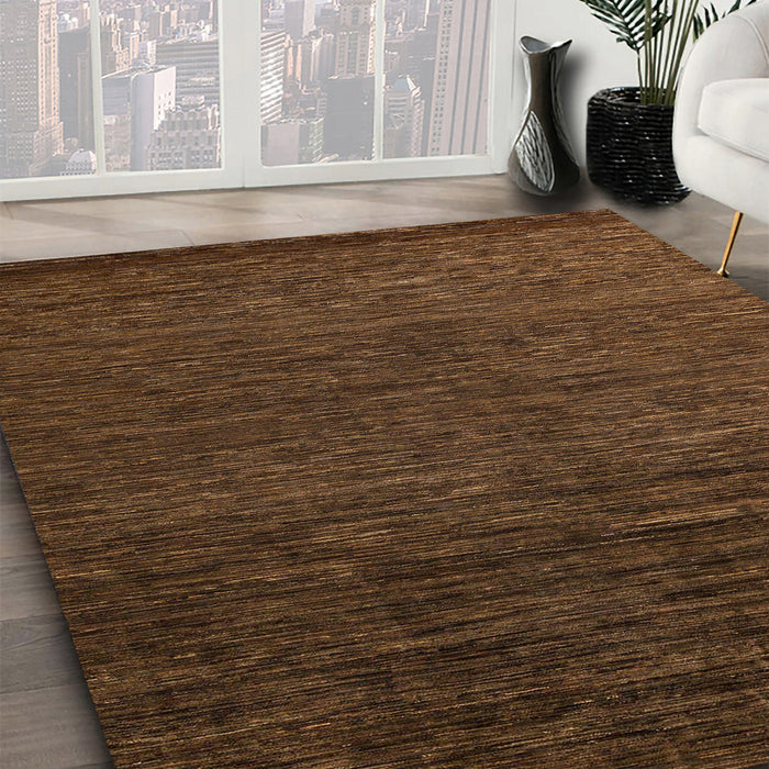 Abstract Red Modern Rug in Family Room, abs5543