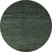 Round Abstract Light Blue Modern Rug, abs5543lblu