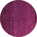 Round Machine Washable Abstract Pink Modern Rug, wshabs5543pnk