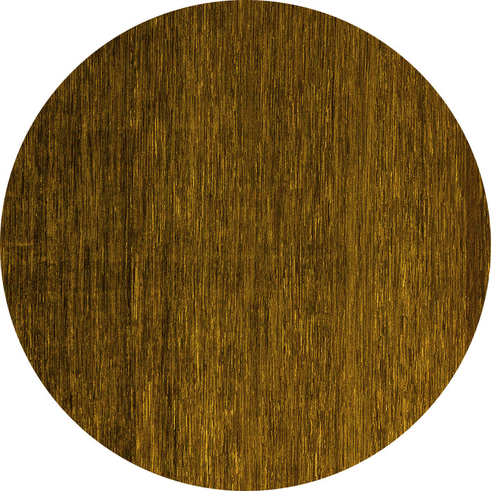 Round Abstract Yellow Modern Rug, abs5543yw