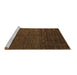 Sideview of Machine Washable Abstract Brown Modern Rug, wshabs5543brn